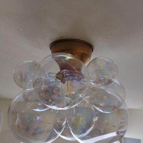 バブルガラスシーリングライトオーロラ真鍮 シーリングランプバブル