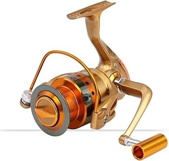 Amazon | スピニングリール 魚釣りリールゴールド9モデル